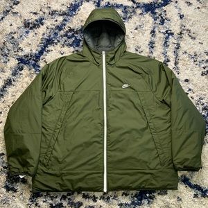 Men’s 3XL Nike Therma-Fit Legacy Reversible Hooded Jacket Green